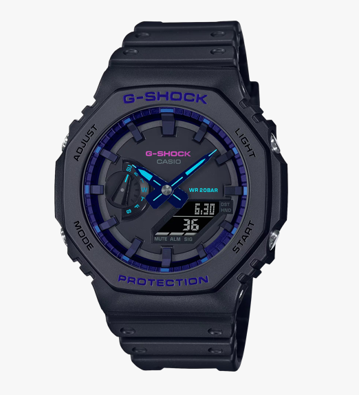 G-SHOCK Analog-Digital Mens Watch Blue Violet GA2100VB-1A