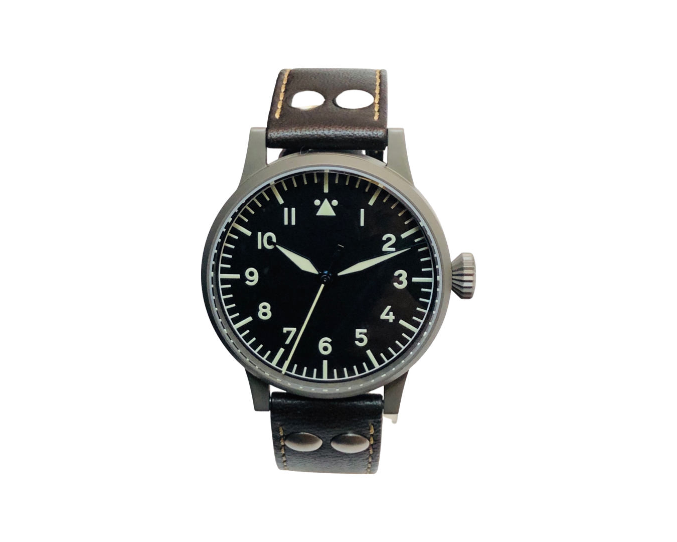 Laco Munster Automatic 42mm Black Dial Brown Strap 861748