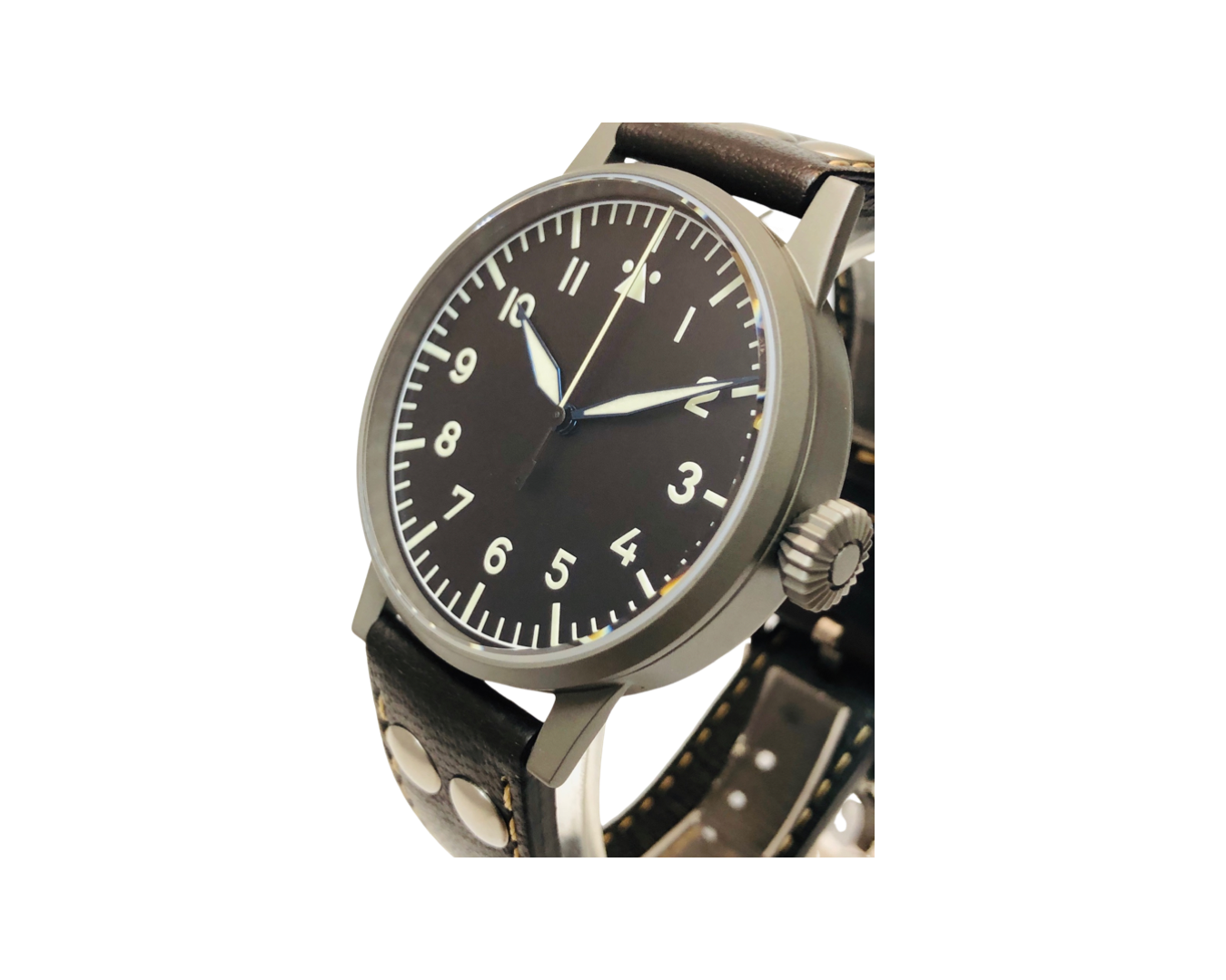 Laco Munster Automatic 42mm Black Dial Brown Strap 861748