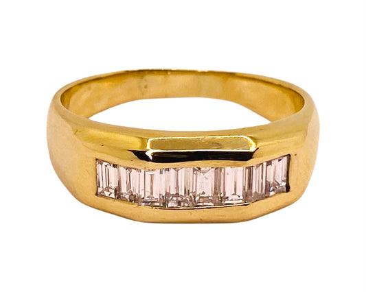 Estate Jewelry 14K Yellow Gold Mens Diamond Ring