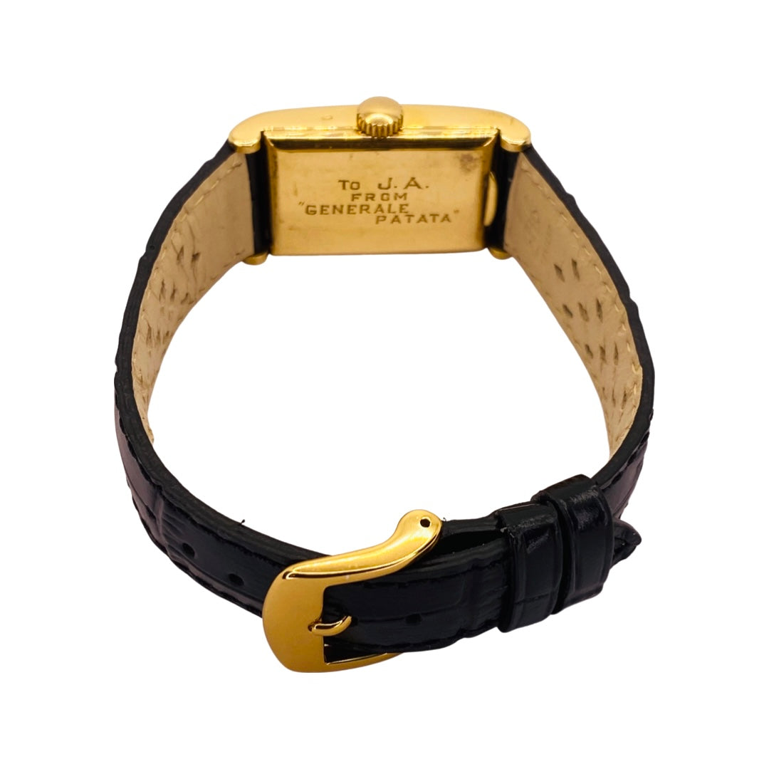 Patek Philippe 18K Yellow Gold Art Deco Tank Manual Wind Ref. 1442 with Archives
