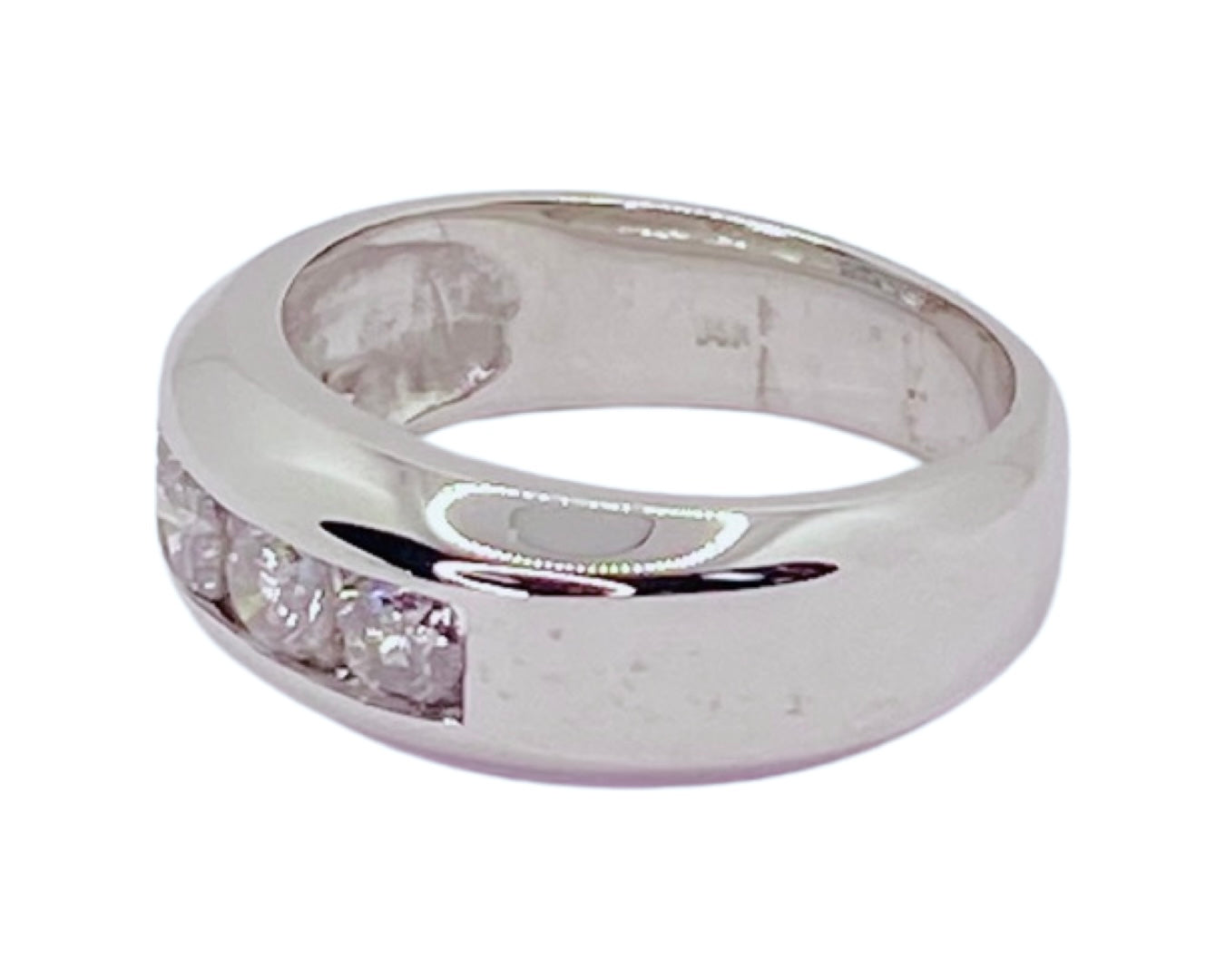 Estate Jewelry 14K White Gold Mens Diamond Ring