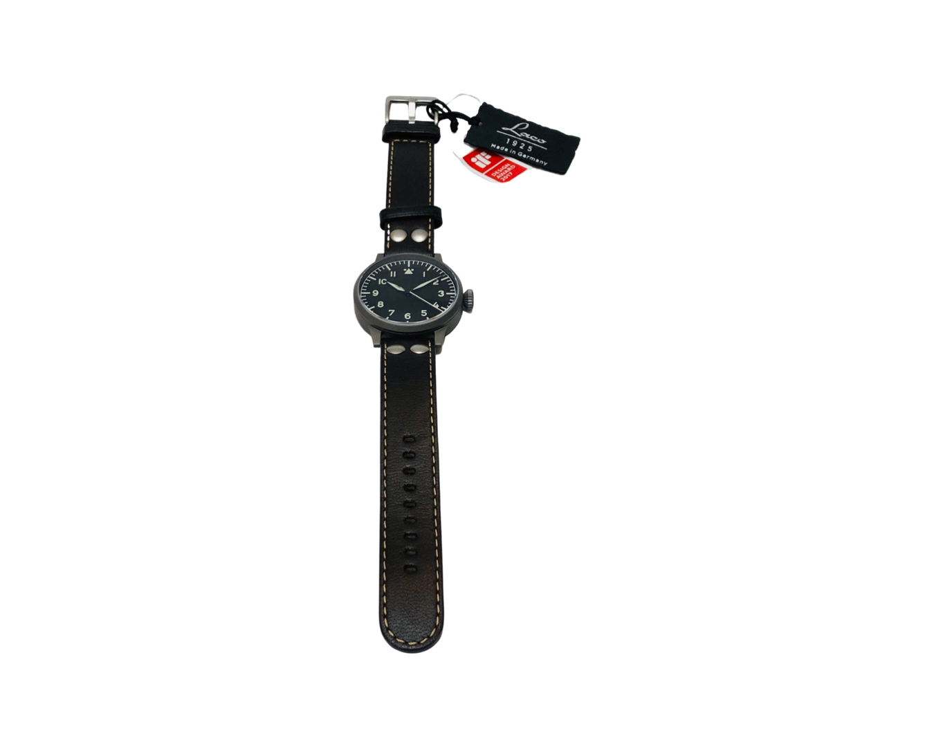 Laco Munster Automatic 42mm Black Dial Brown Strap 861748