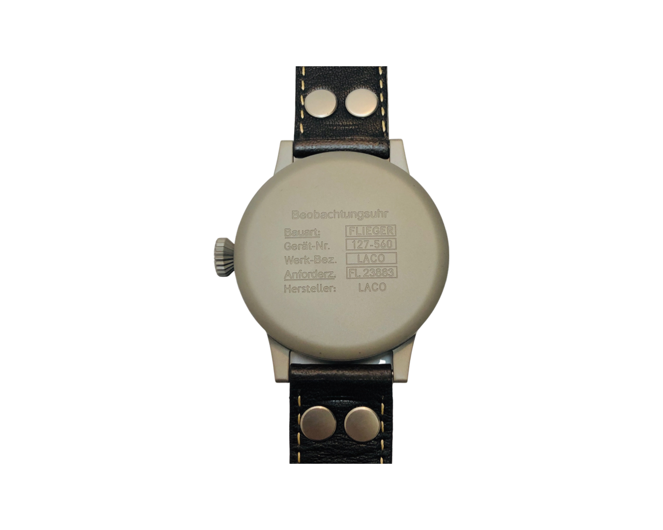 Laco Munster Automatic 42mm Black Dial Brown Strap 861748