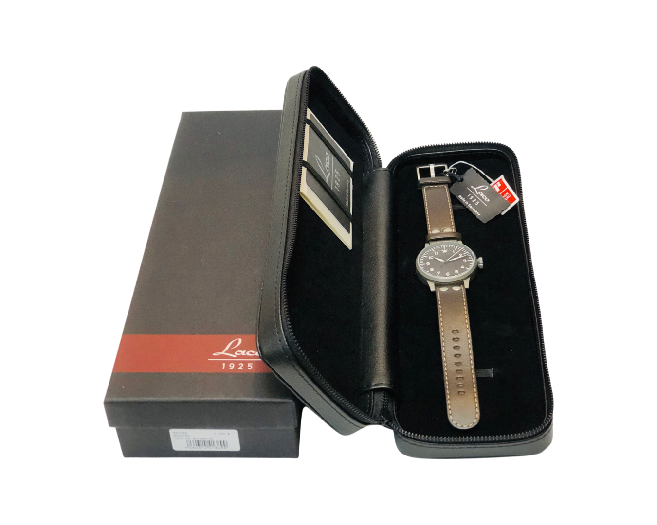 Laco Munster Automatic 42mm Black Dial Brown Strap 861748