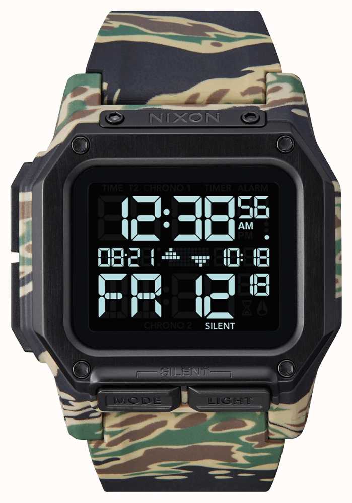 NIXON Regulus Digital Tiger Camouflage A1180-2351-00