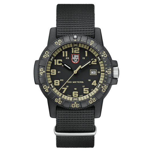 LUMINOX Leatherback Sea Turtle Giant 44mm Outdoor Watch Black/Beige XS.0333