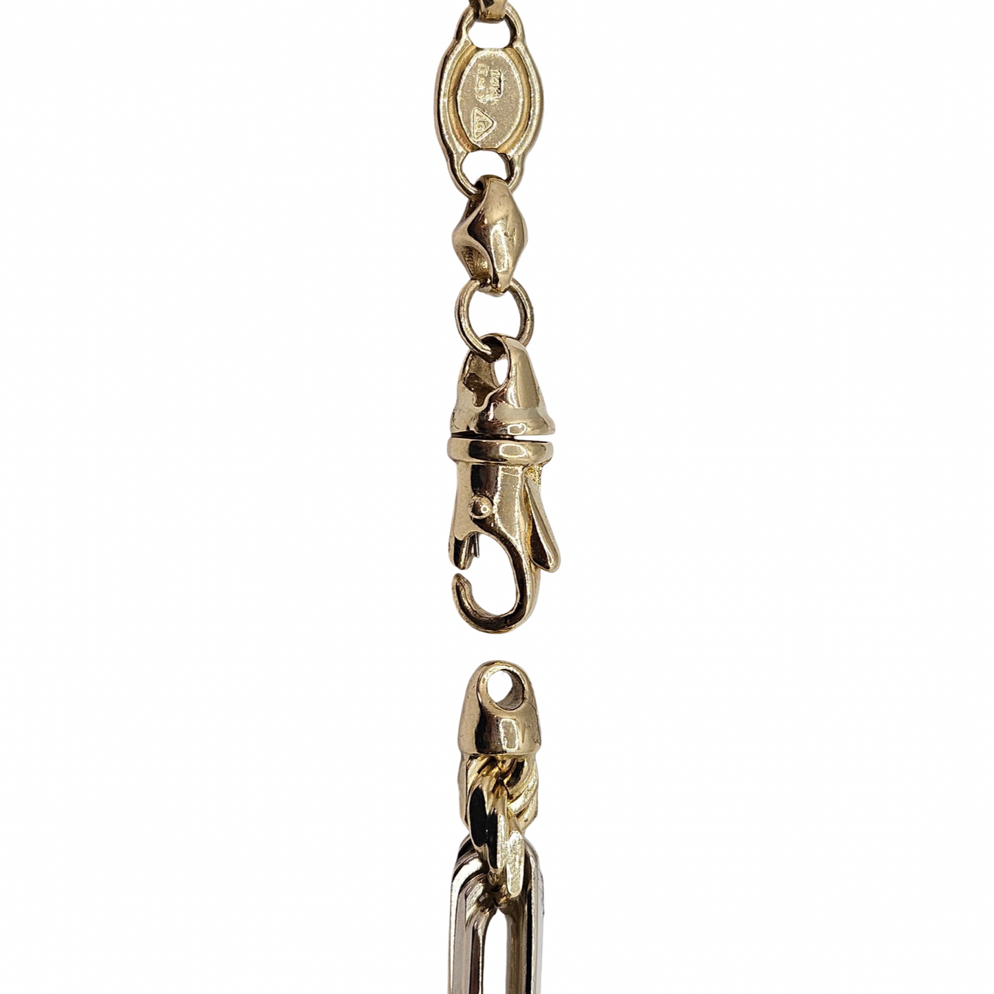 Estate Jewelry 14K Yellow and White Gold Milano Figarope Chain 26.5"