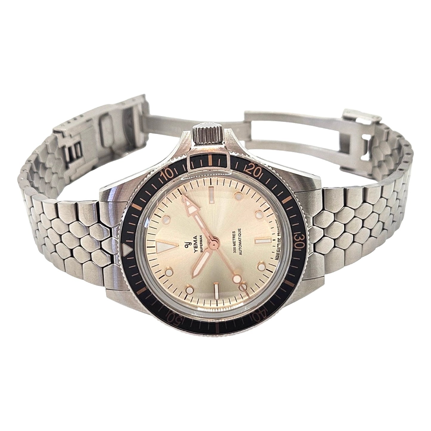 Yema Superman 41mm Gilt Dial Automatic Stainless Steel Bracelet 12.14.69.SE
