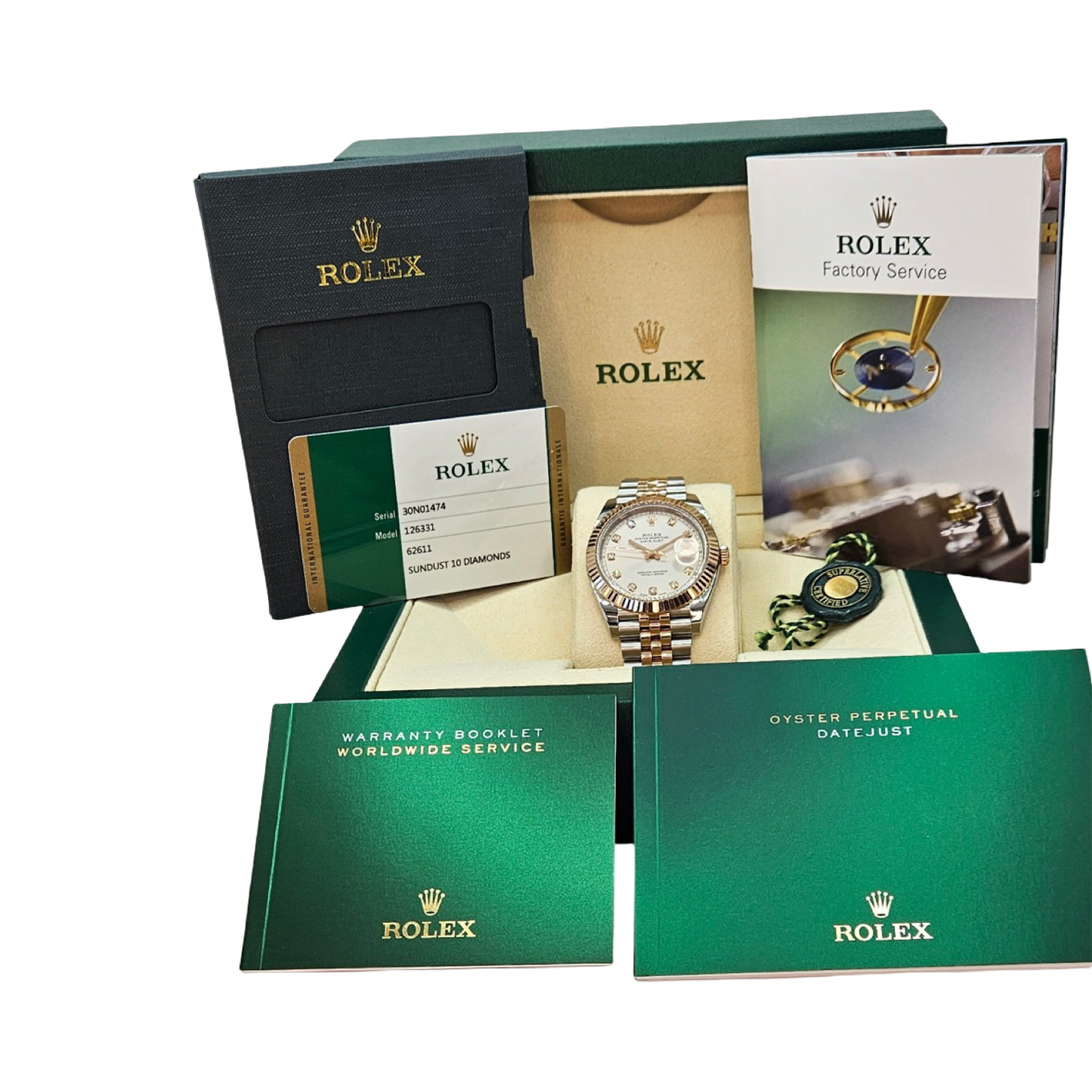 Rolex Datejust 41 Oystersteel and Everose Gold Diamond Sundust Dial Jubilee Bracelet 126331