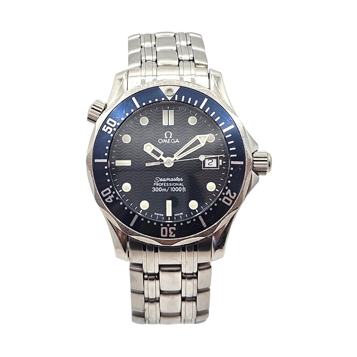 Omega Seamaster Professional 300M Dive Quartz 36mm Blue Dial Stainless Steel Bracelet 2561.80.00