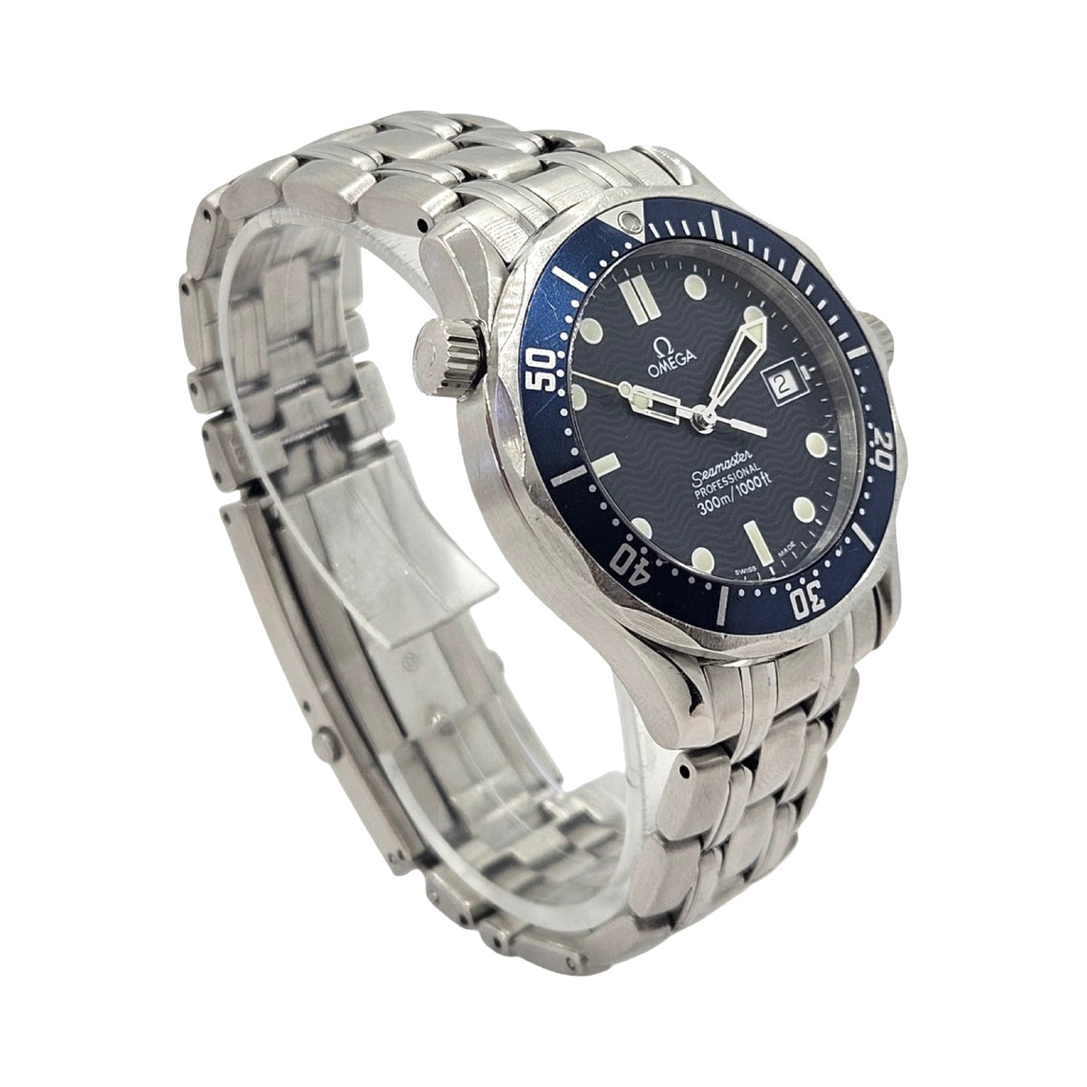 Omega Seamaster Professional 300M Dive Quartz 36mm Blue Dial Stainless Steel Bracelet 2561.80.00