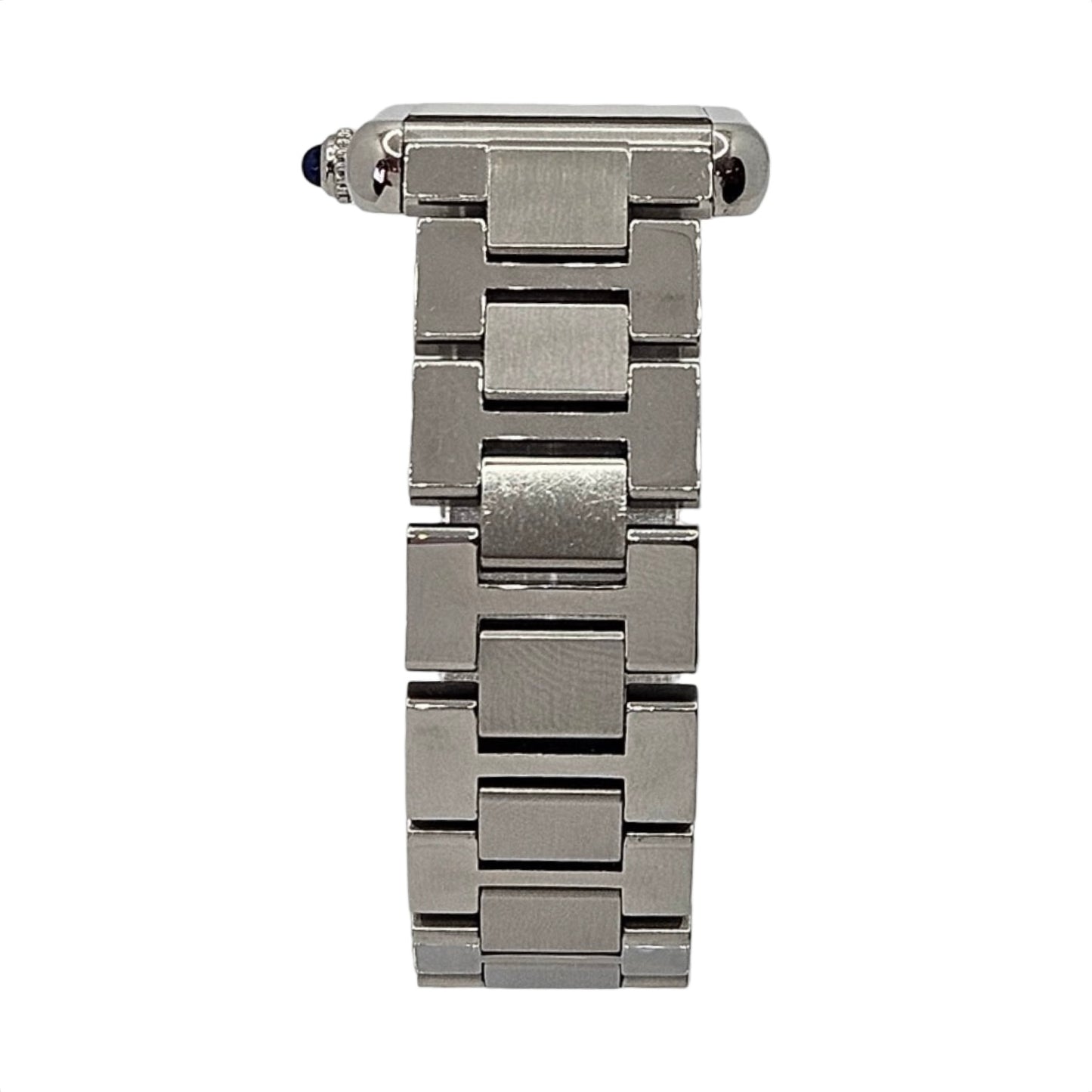 Cartier Tank Solo Quartz Medium White Opaline Dial Steel Bracelet 3170