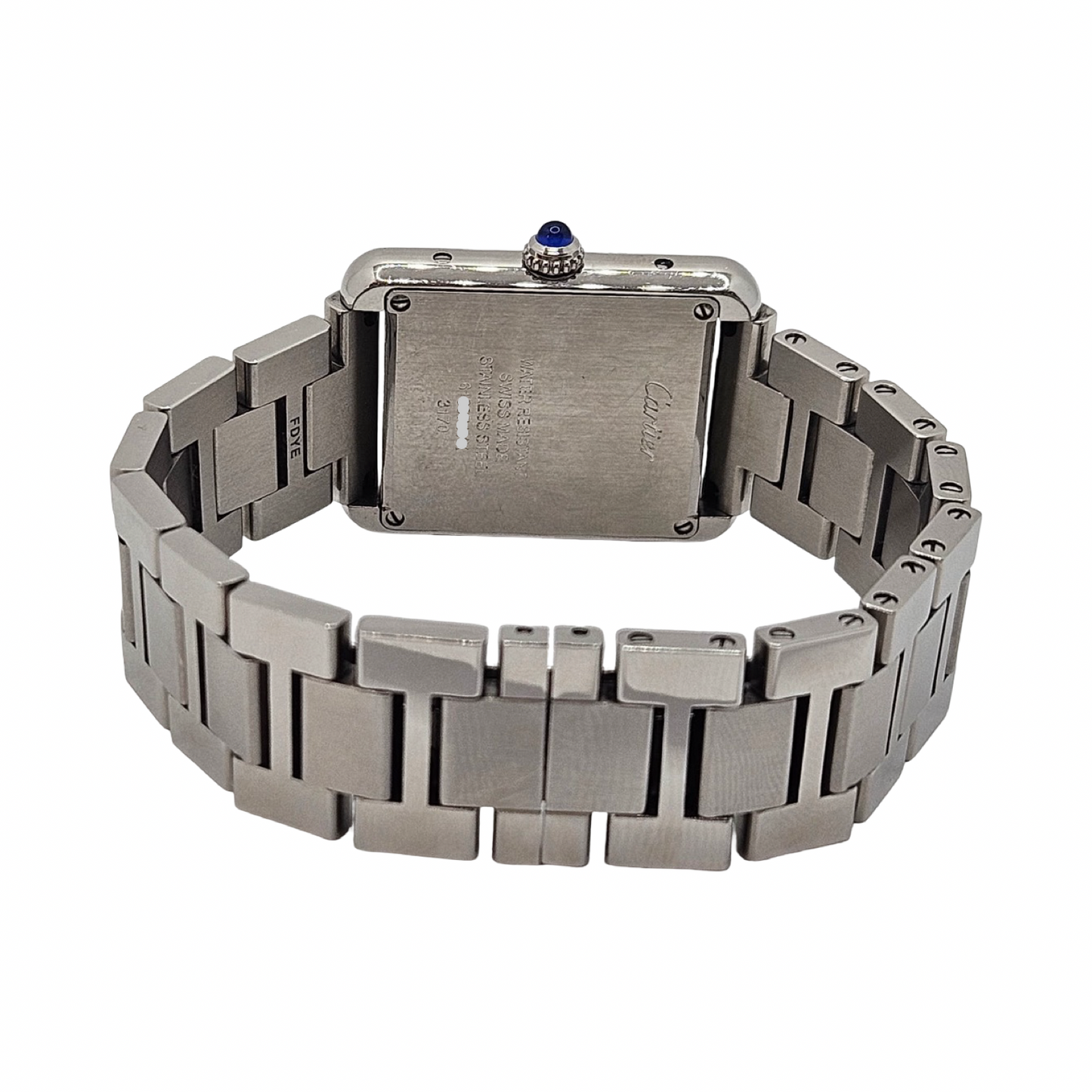 Cartier Tank Solo Quartz Medium White Opaline Dial Steel Bracelet 3170