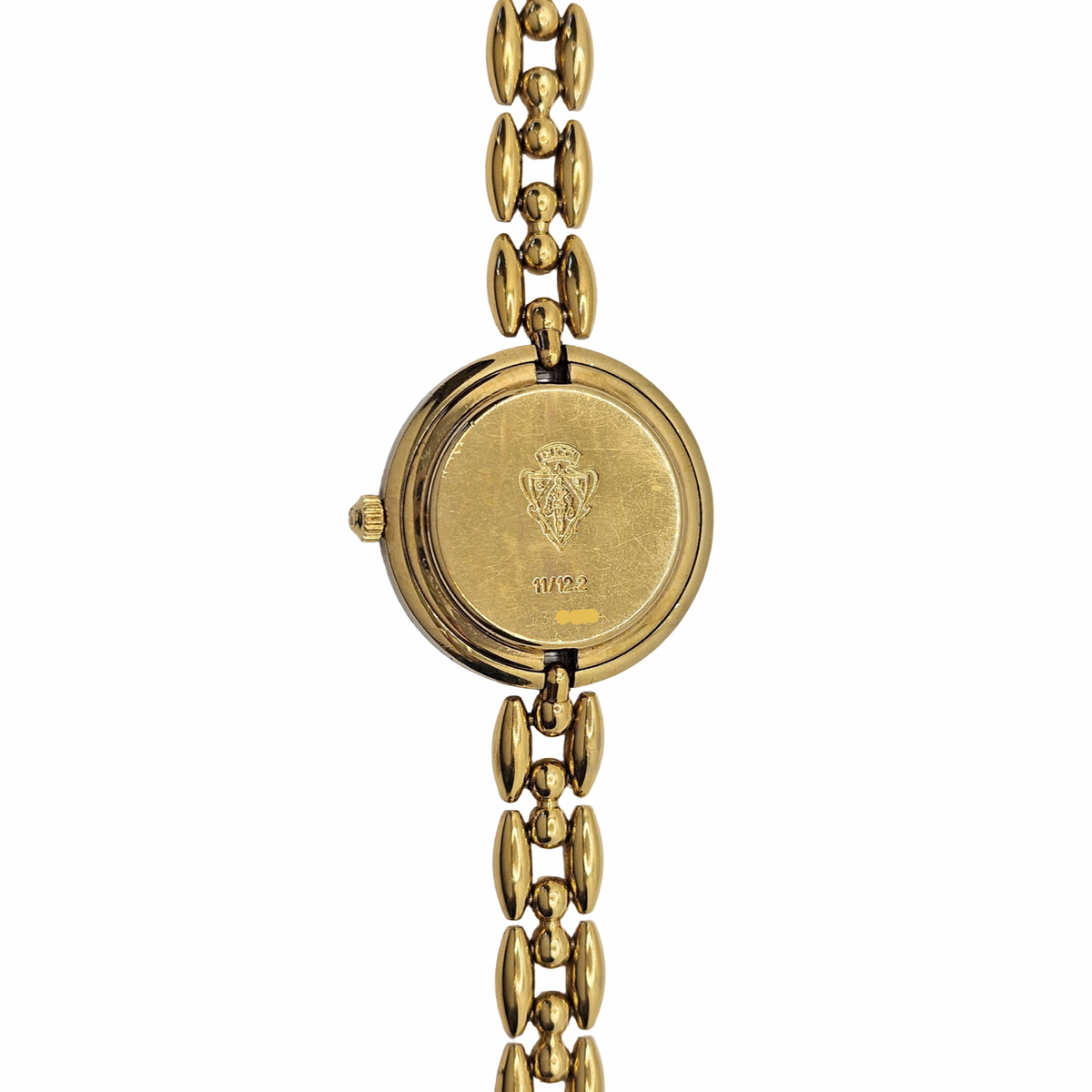 Gucci Interchangeable Bezel Quartz White Dial Goldplated Rice Bead Bracelet Ref.11/12.2