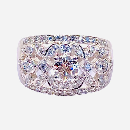 18K White Gold 1.35CTS Diamond Ring