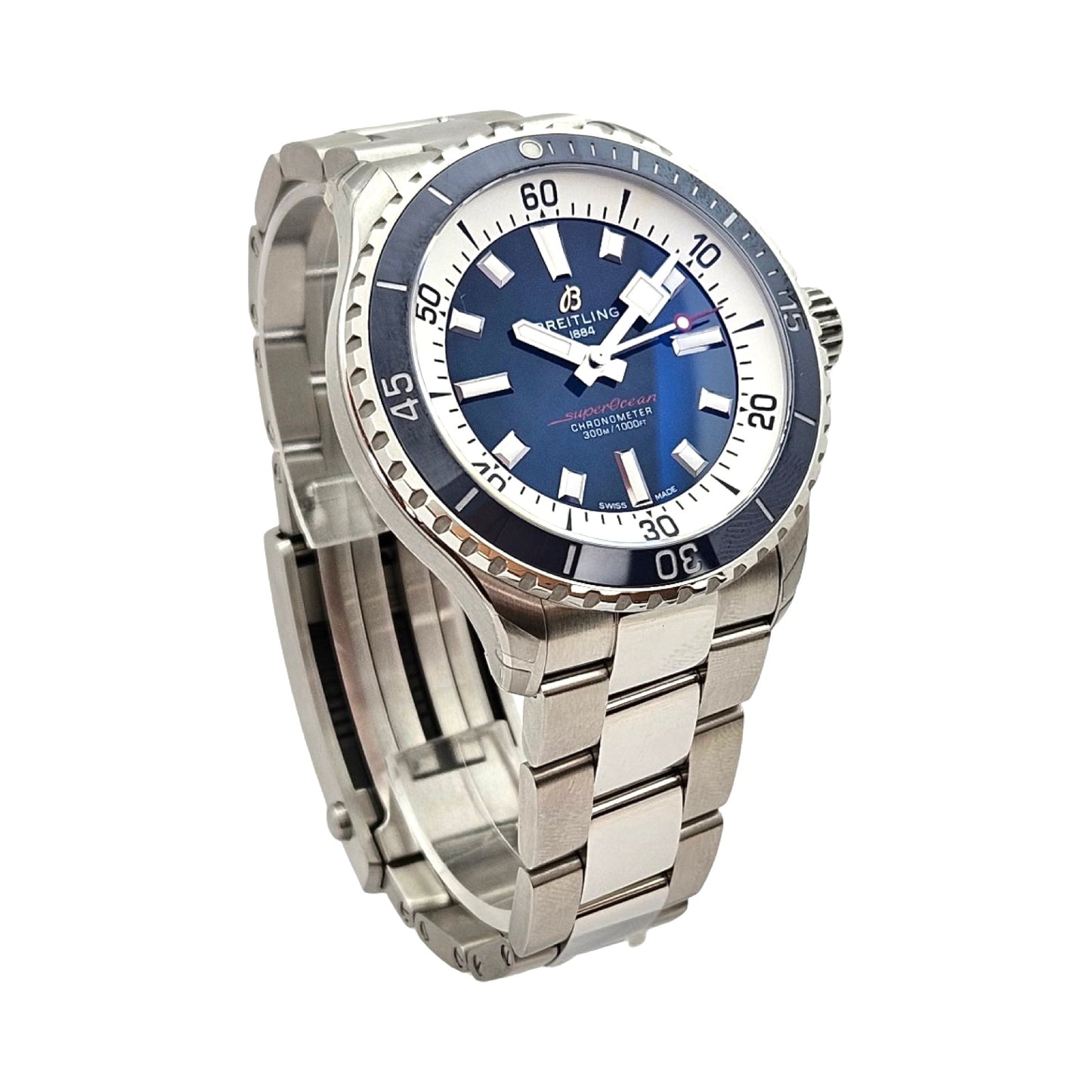 Breitling Superocean Automatic 42mm Blue Dial Stainless Steel Bracelet A17375