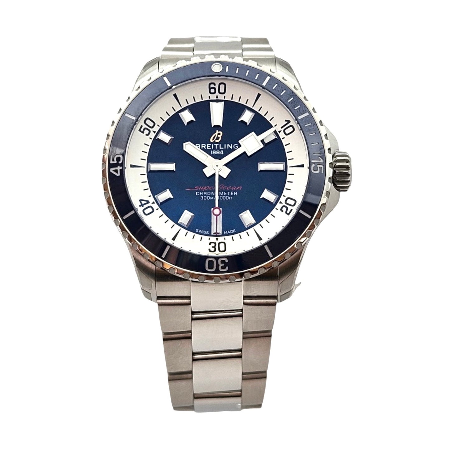 Breitling Superocean Automatic 42mm Blue Dial Stainless Steel Bracelet A17375