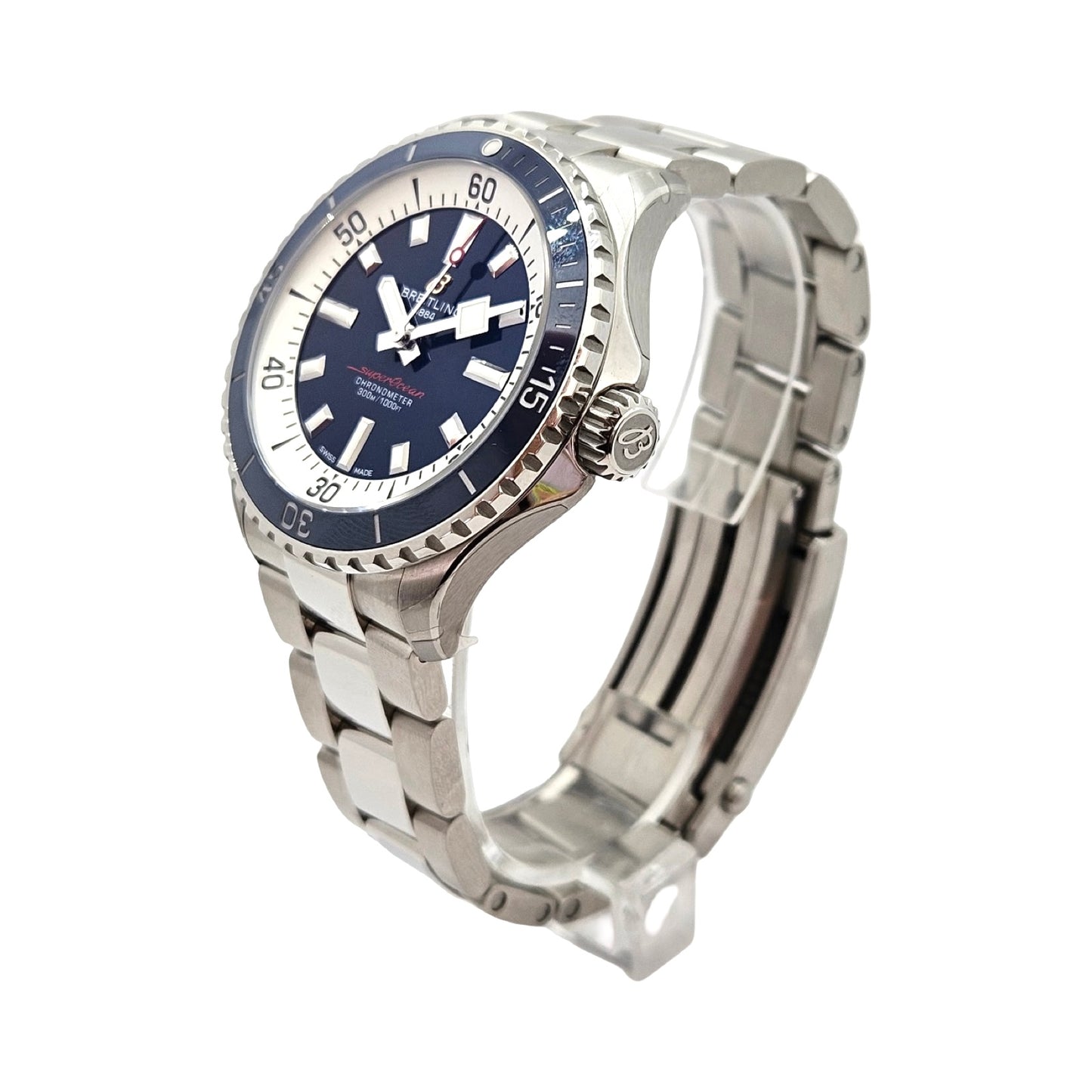 Breitling Superocean Automatic 42mm Blue Dial Stainless Steel Bracelet A17375
