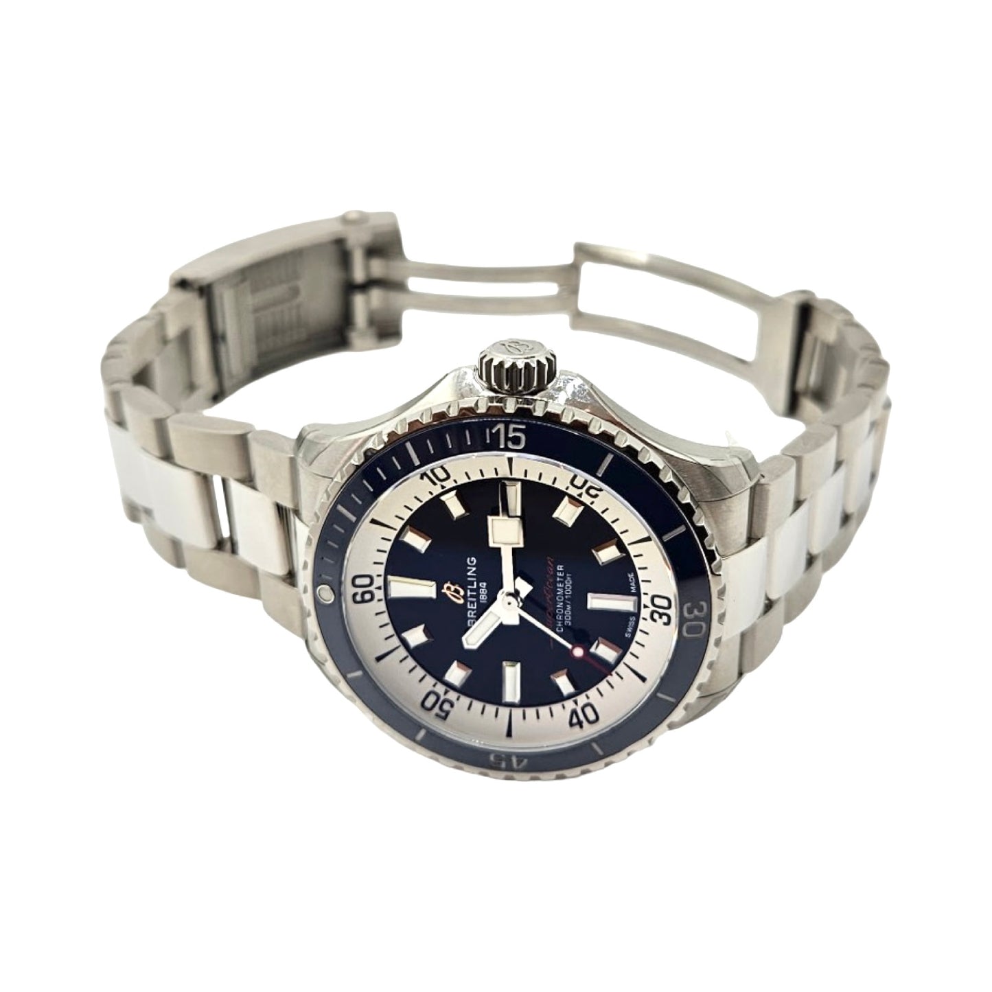 Breitling Superocean Automatic 42mm Blue Dial Stainless Steel Bracelet A17375