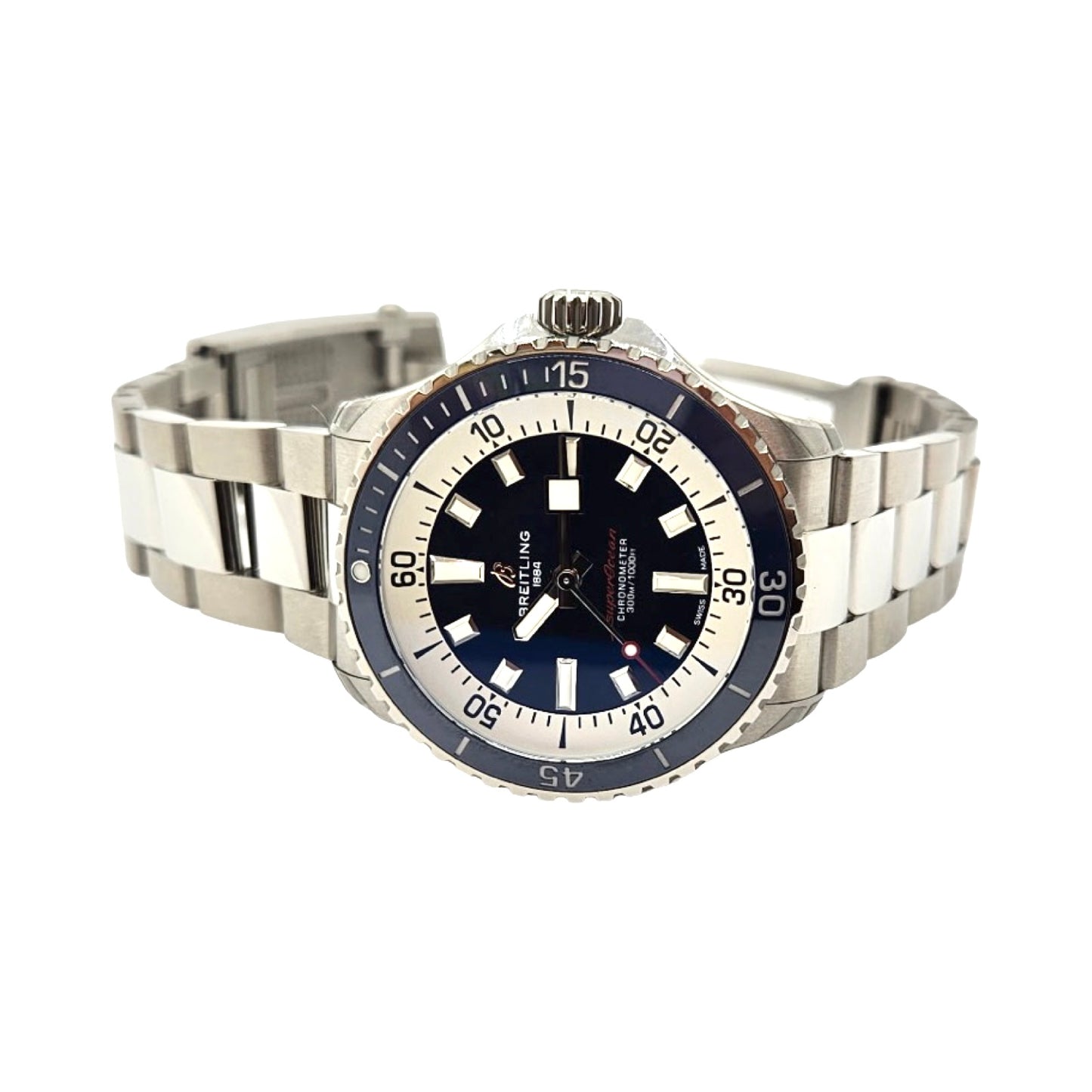 Breitling Superocean Automatic 42mm Blue Dial Stainless Steel Bracelet A17375