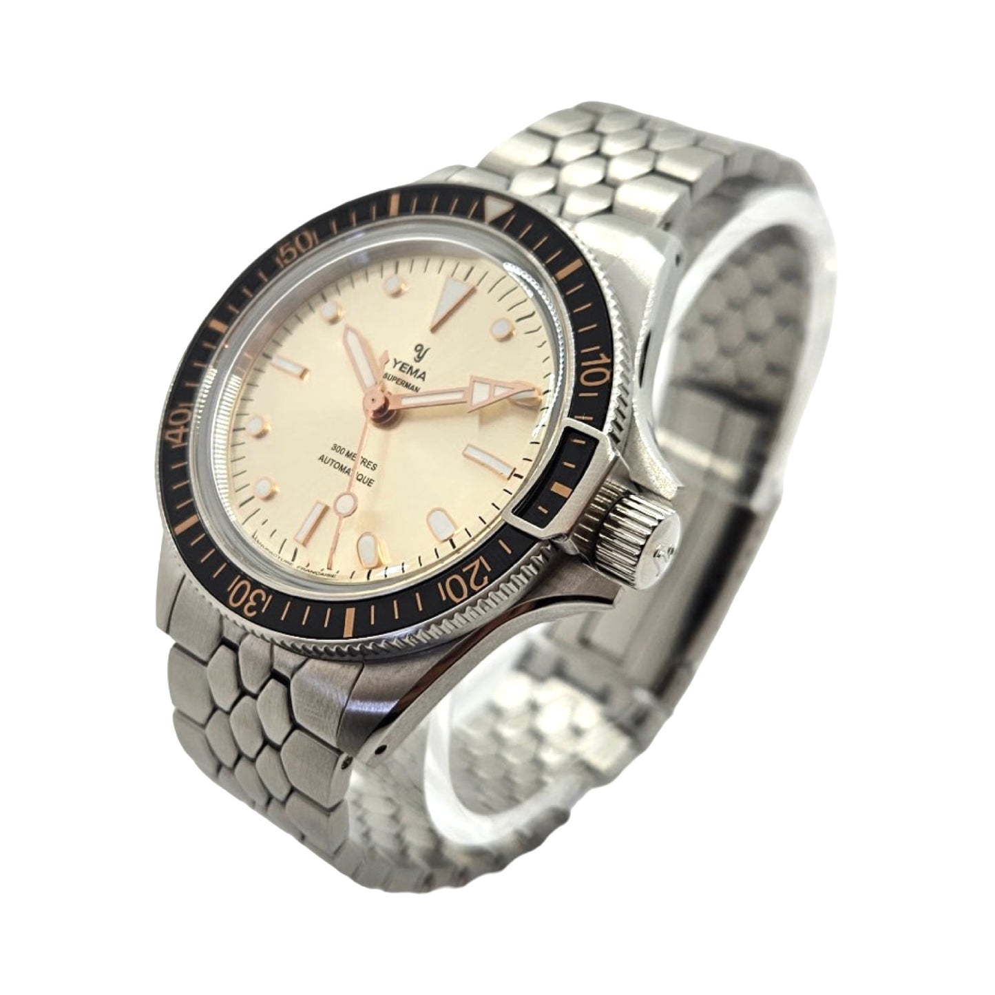 Yema Superman 41mm Gilt Dial Automatic Stainless Steel Bracelet 12.14.69.SE