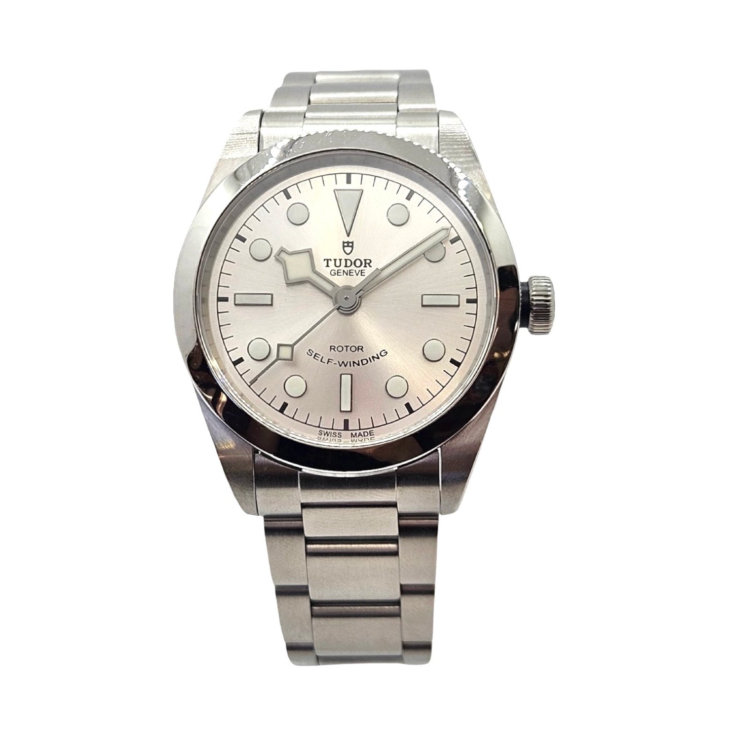 Tudor Black Bay 36 Smiley Selfwinding Silver Sunburst Dial Stainless Steel Bracelet 79500