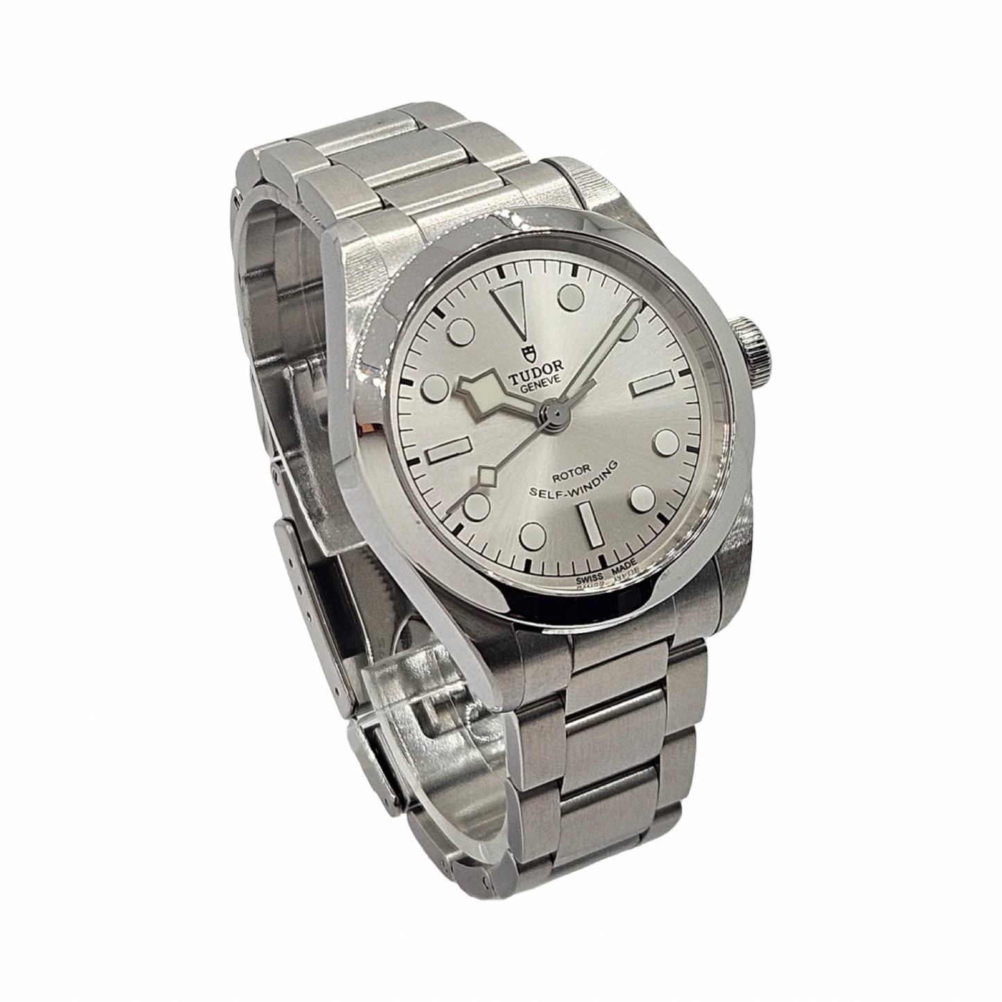 Tudor Black Bay 36 Smiley Selfwinding Silver Sunburst Dial Stainless Steel Bracelet 79500