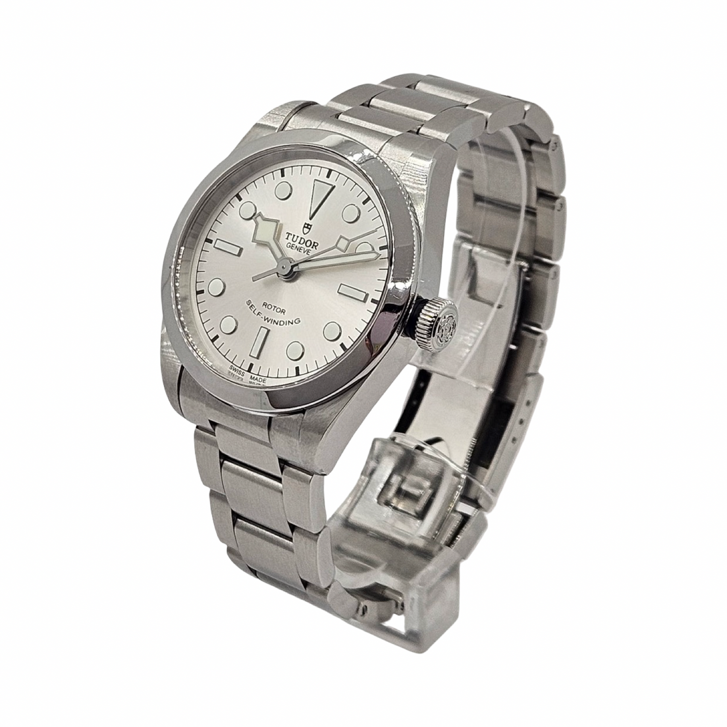 Tudor Black Bay 36 Smiley Selfwinding Silver Sunburst Dial Stainless Steel Bracelet 79500