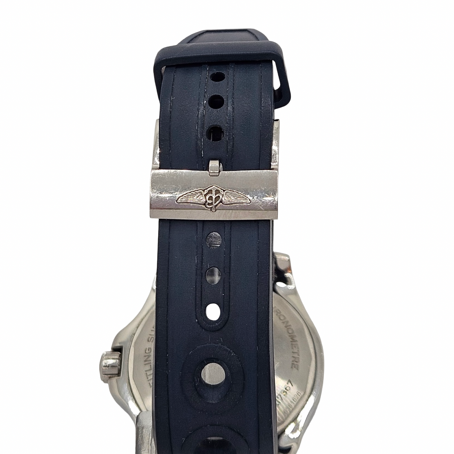 Breitling Superocean 44mm Automatic Blue Dial Blue  Diver Pro Rubber Strap A17367