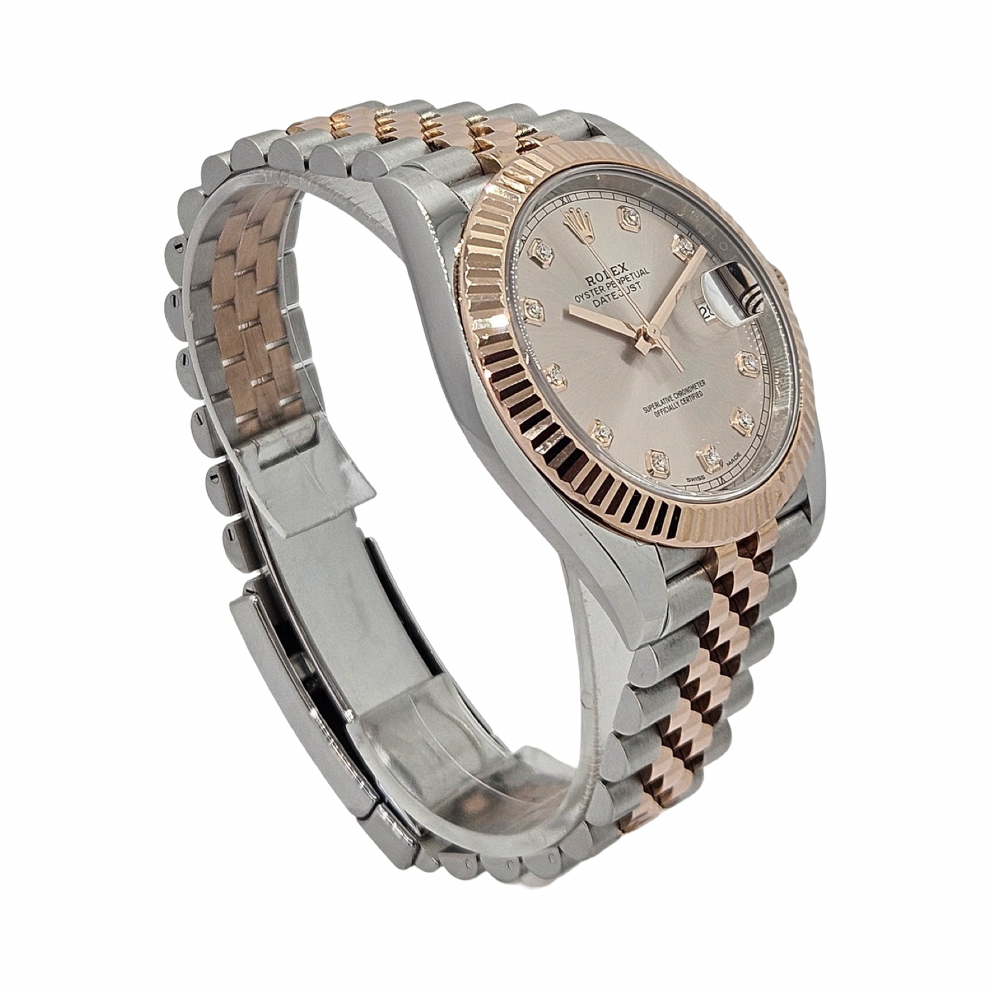 Rolex Datejust 41 Oystersteel and Everose Gold Diamond Sundust Dial Jubilee Bracelet 126331