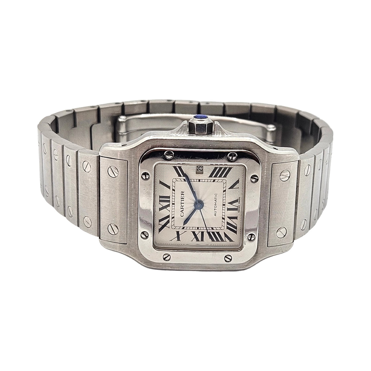 Cartier Santos Galbee 29mm Automatic Silver Dial Stainless Steel Bracelet 2319
