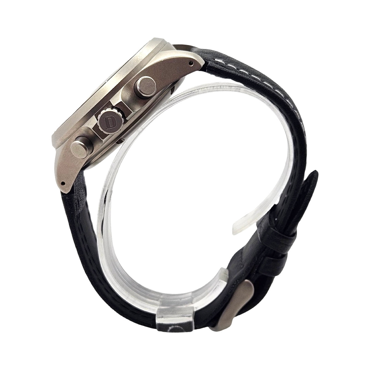 Damasko DC76 Automatic Chronograph 41mm Black Calfskin Leather Strap