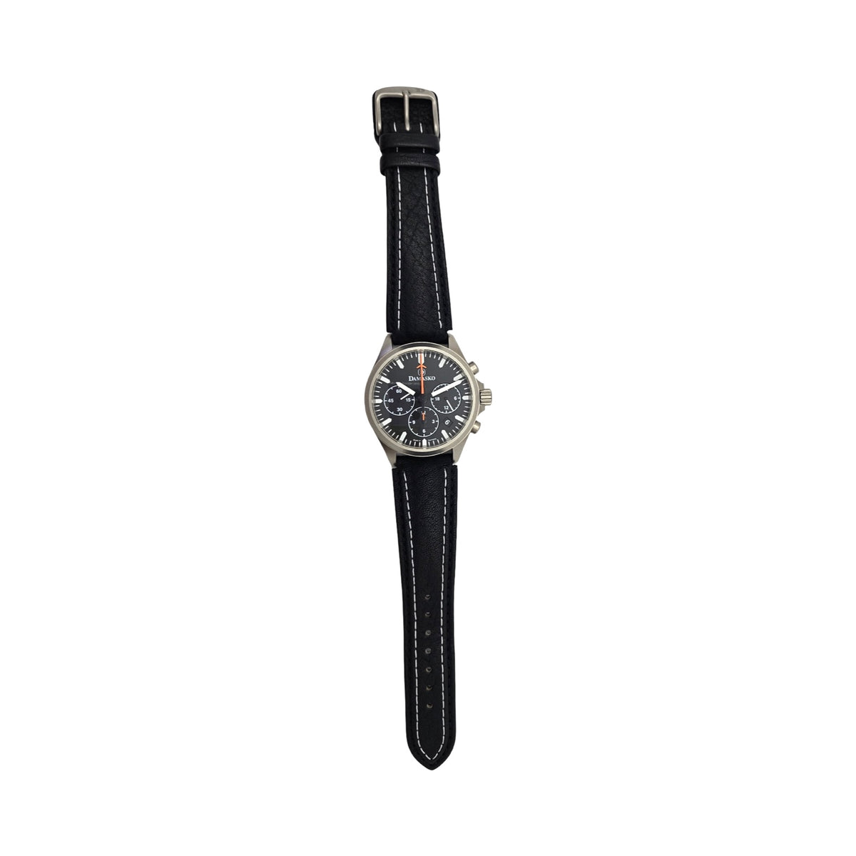 Damasko DC76 Automatic Chronograph 41mm Black Calfskin Leather Strap