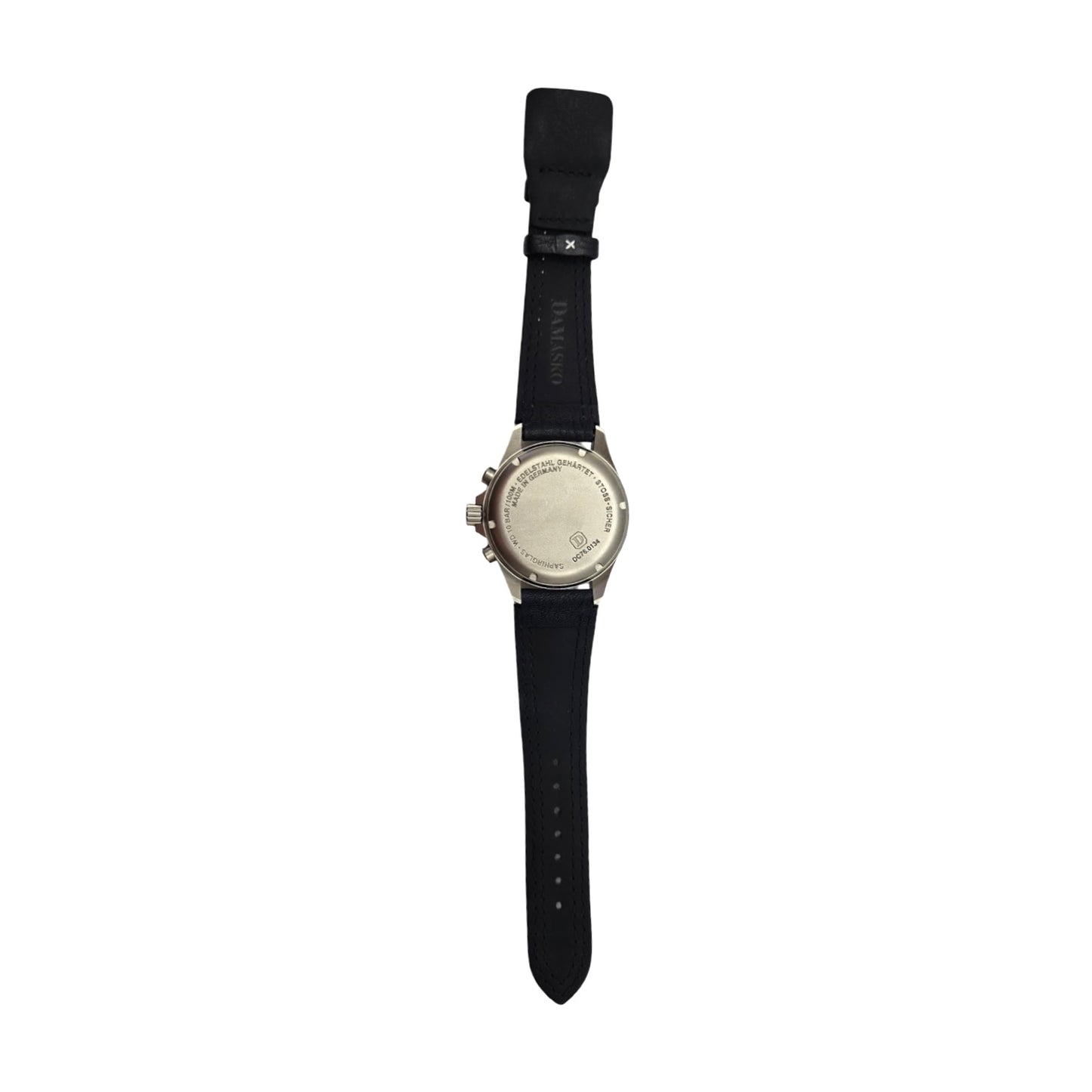 Damasko DC76 Automatic Chronograph 41mm Black Calfskin Leather Strap