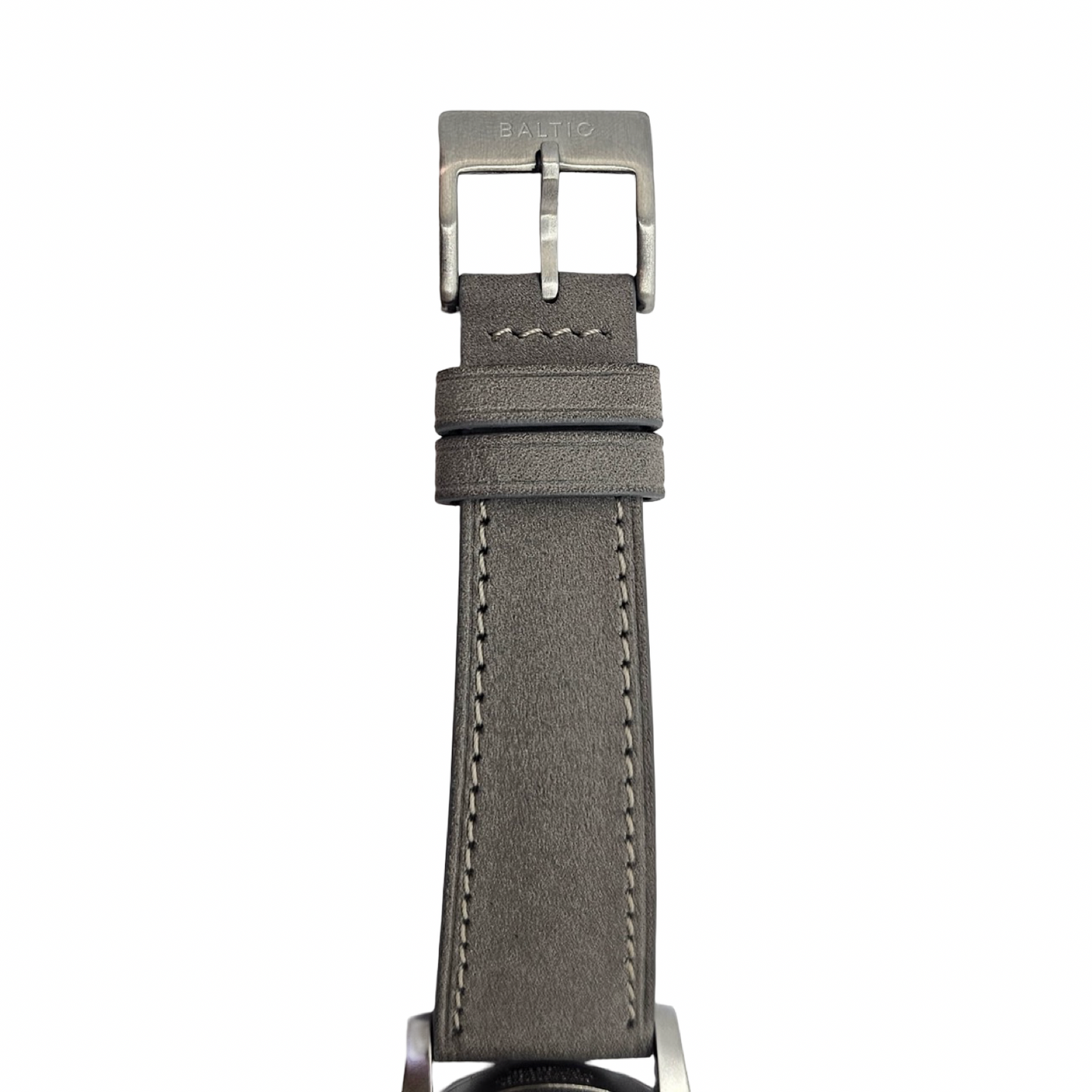 Baltic Mr Roulette Black Dial 36mm Automatic Stitched Light Grey Leather Strap