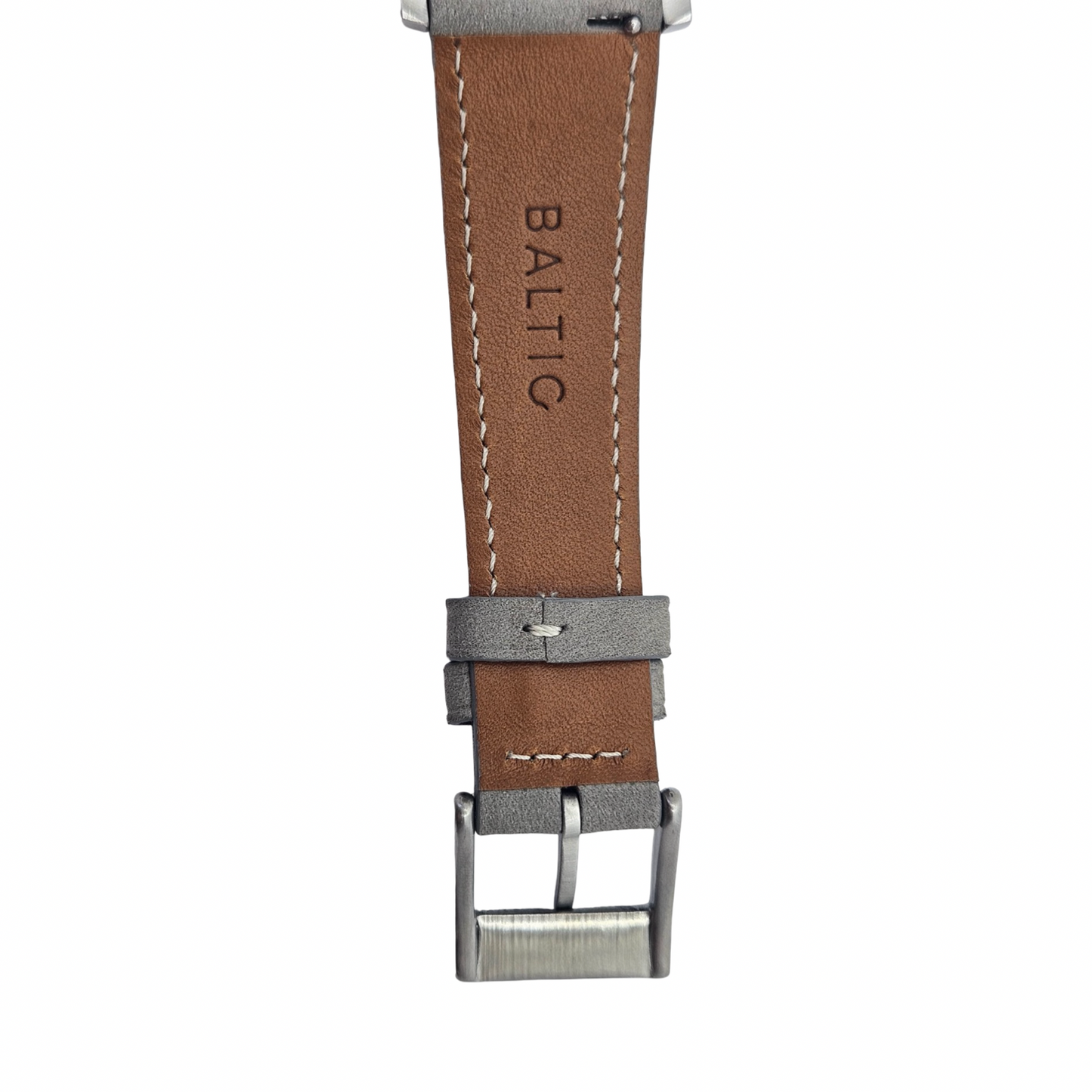 Baltic Mr Roulette Black Dial 36mm Automatic Stitched Light Grey Leather Strap