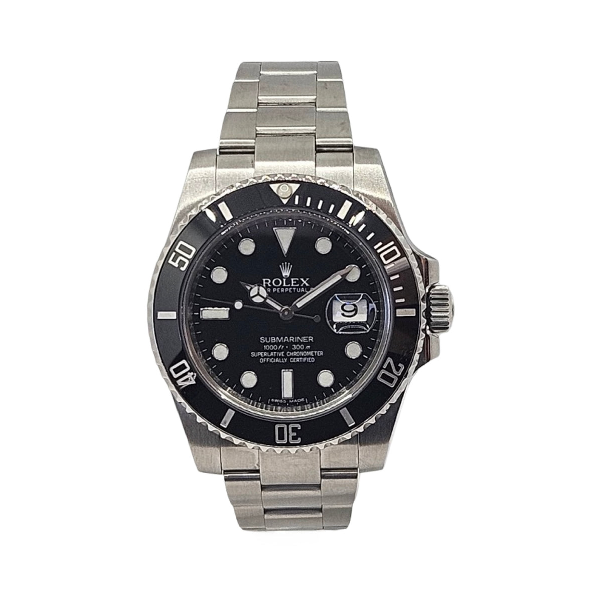 Rolex Submariner Date 40 Black Cerachrom Bezel Oystersteel 116610 C.2011