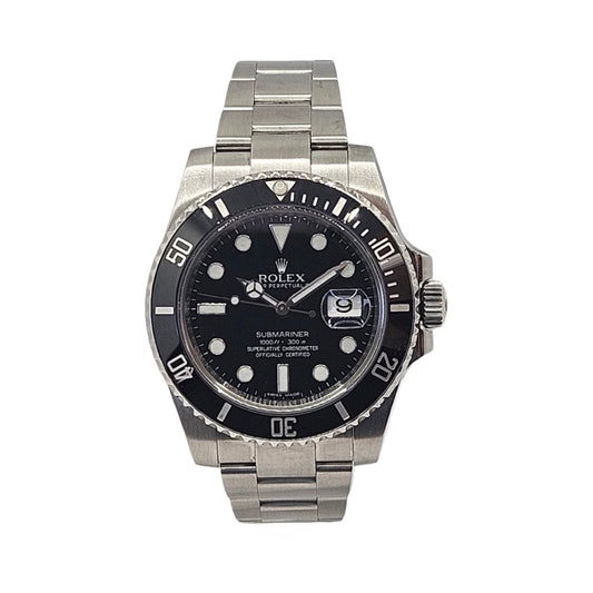 Rolex Submariner Date 40 Black Cerachrom Bezel Oystersteel 116610 C.2011