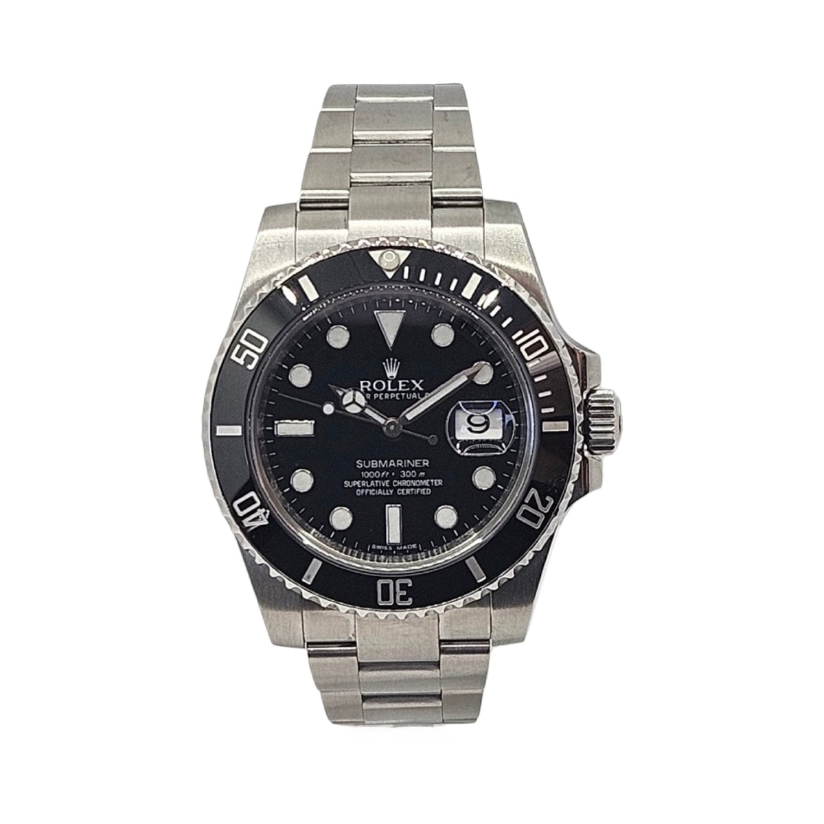 Rolex Submariner Date 40 Black Cerachrom Bezel Oystersteel 116610 C.2011