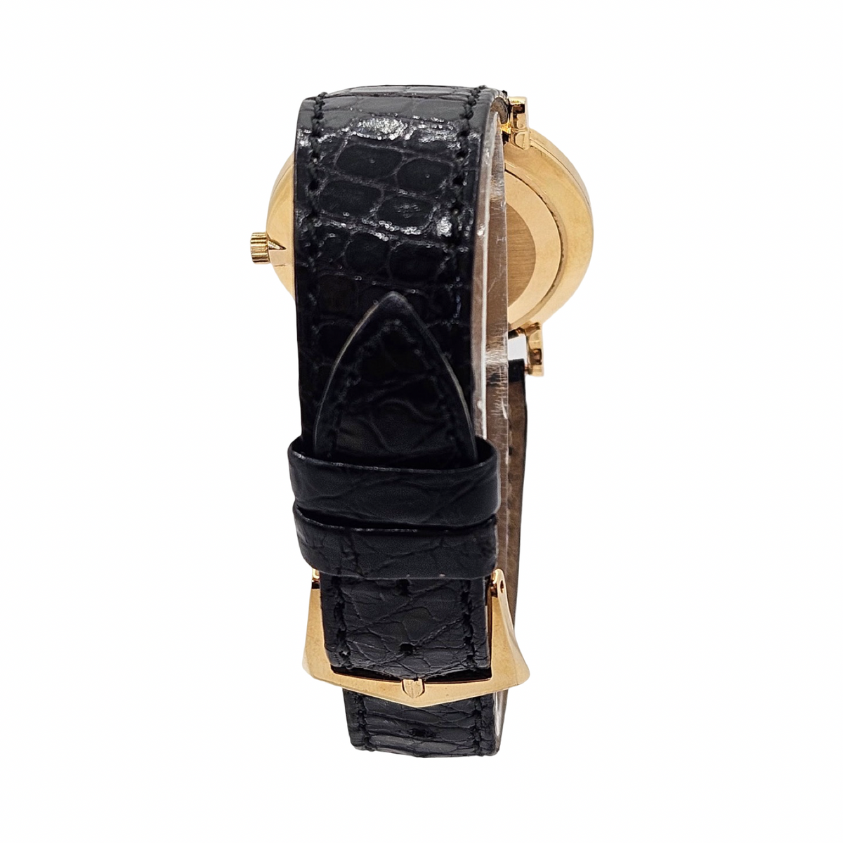 Patek Philippe Calatrava 18K Yellow Gold Manual Wind White Dial 33mm Black Strap Ref.5022