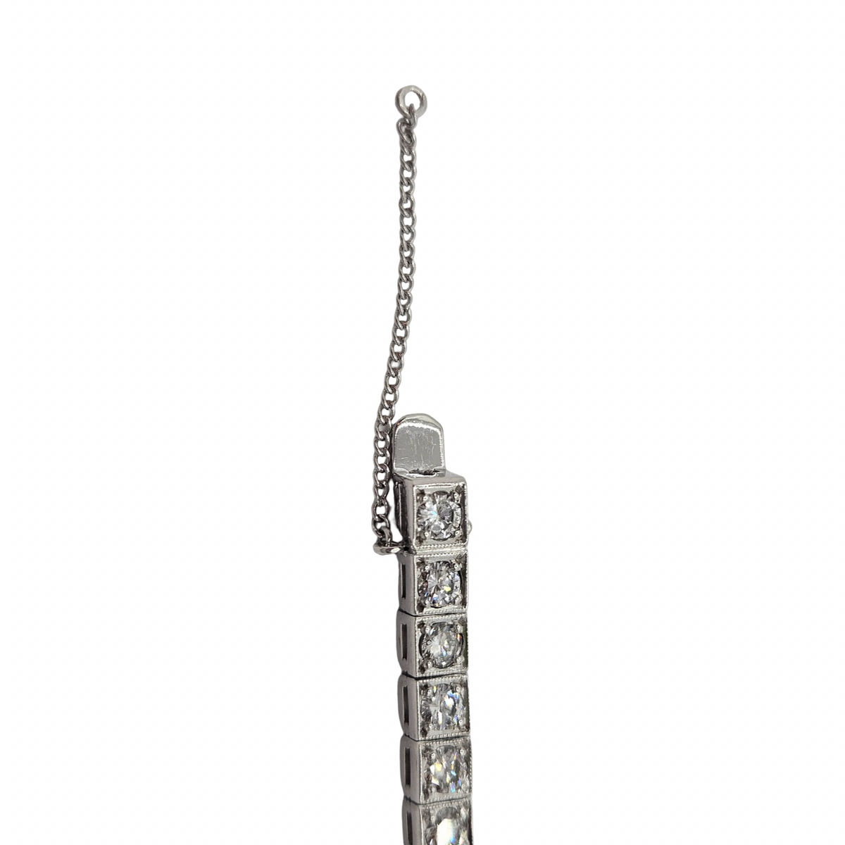 Estate Jewelry 14K White Gold Diamond Tennis Bracelet 5.50 Carats E-F, VS1-VS2