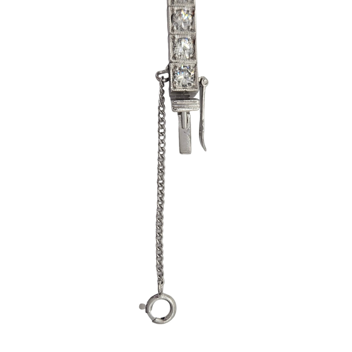 Estate Jewelry 14K White Gold Diamond Tennis Bracelet 5.50 Carats E-F, VS1-VS2