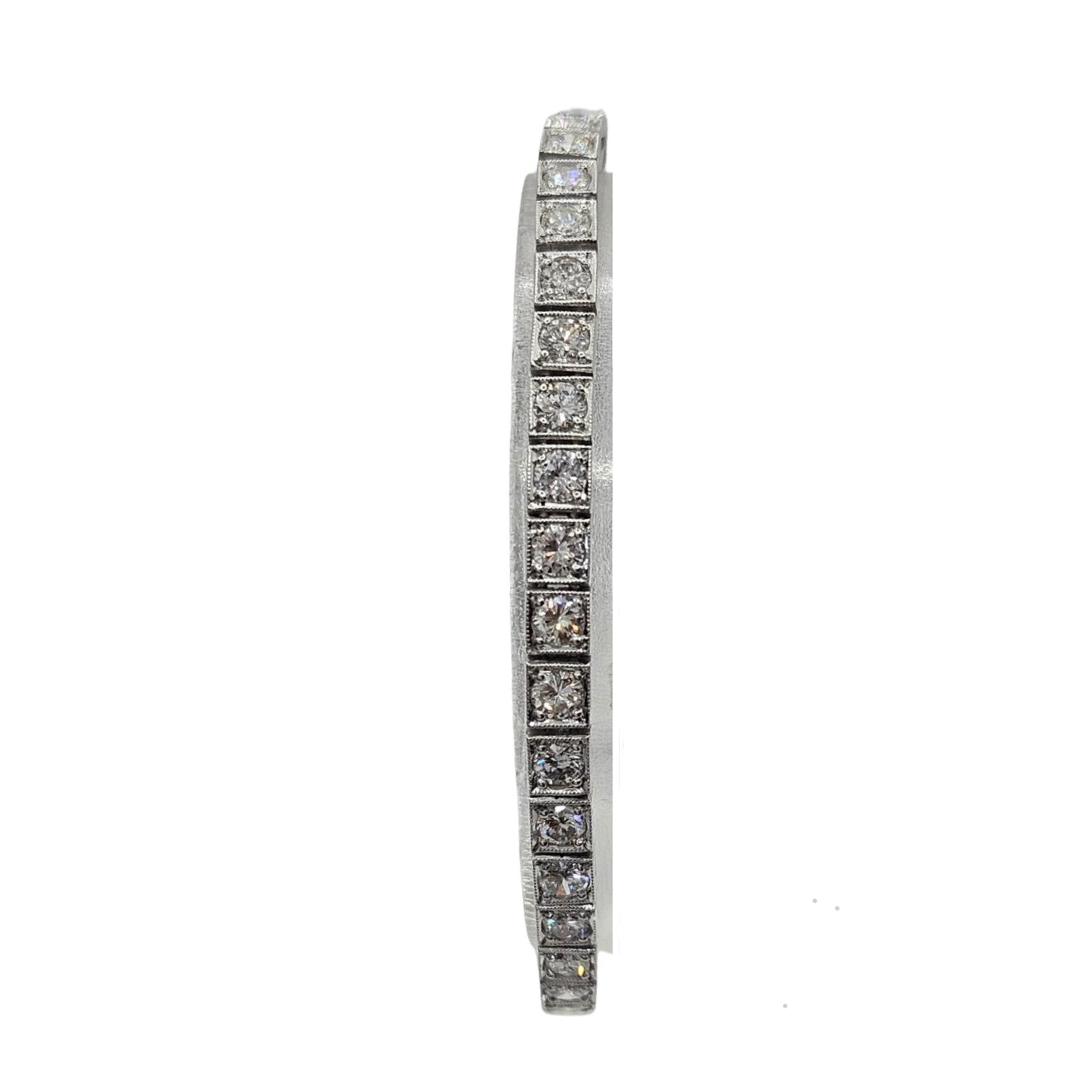 Estate Jewelry 14K White Gold Diamond Tennis Bracelet 5.50 Carats E-F, VS1-VS2