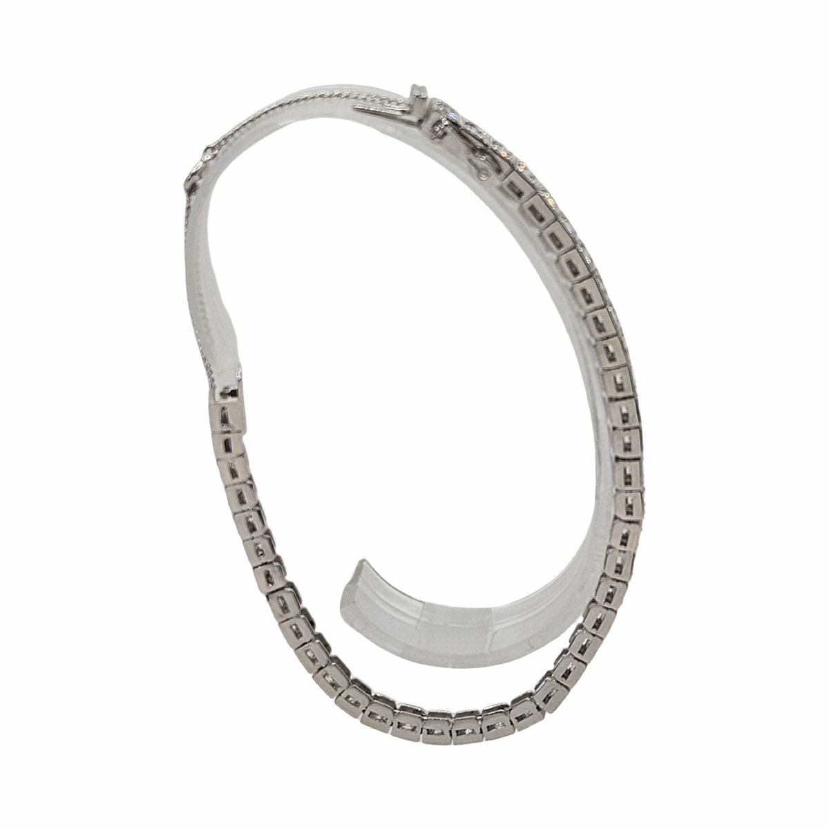 Estate Jewelry 14K White Gold Diamond Tennis Bracelet 5.50 Carats E-F, VS1-VS2