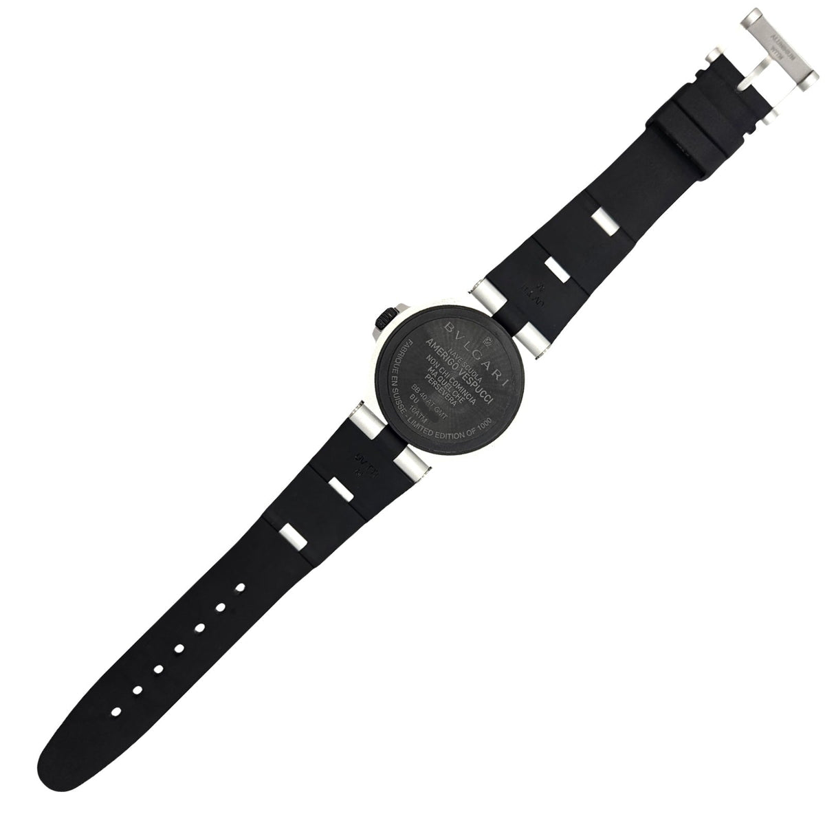 Bulgari Aluminum Automatic GMT 40mm Amerigo Vespucci Limited Edition Black Rubber Strap Ref.103702