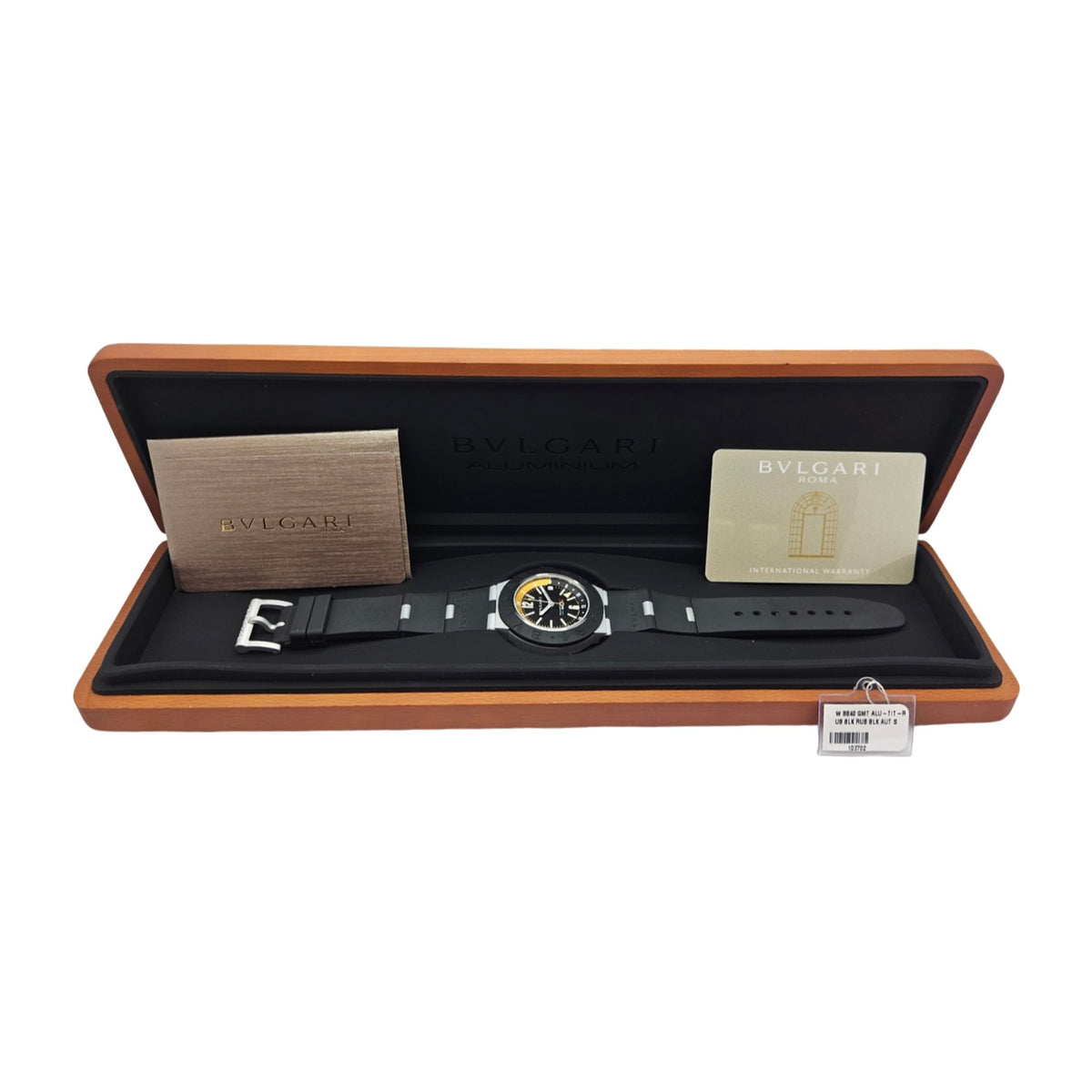 Bulgari Aluminum Automatic GMT 40mm Amerigo Vespucci Limited Edition Black Rubber Strap Ref.103702