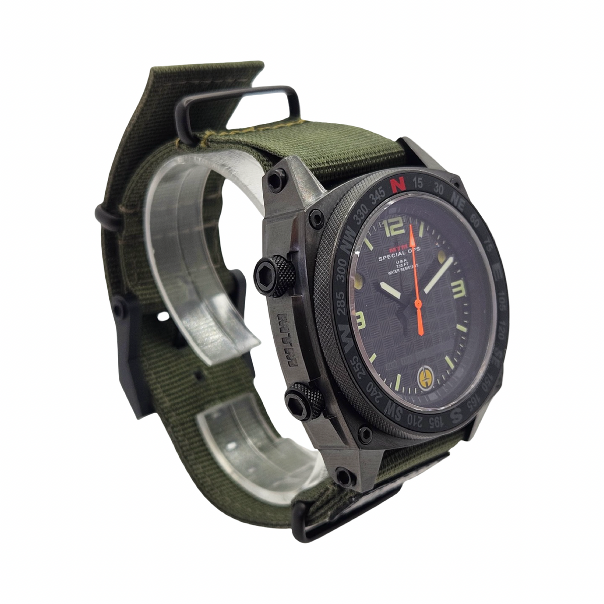 MTM Special Ops Black Silencer Analog Digital Quartz Rechargeable Watch SIBBV1MTM