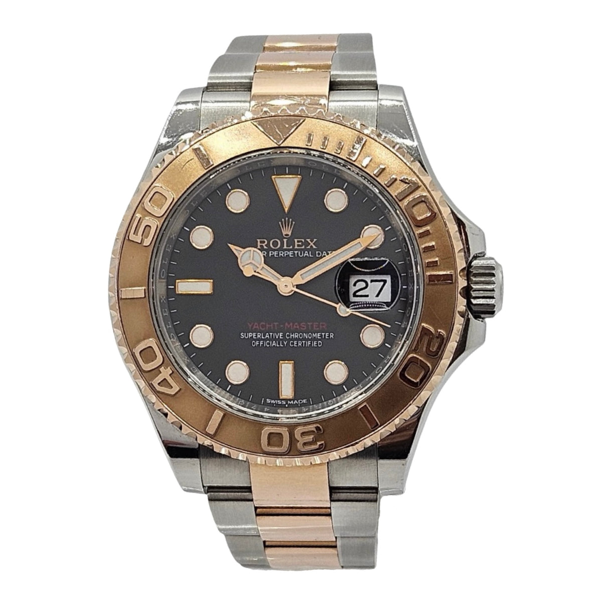 Rolex Yacht-Master 40 18K Everose Gold and Oystersteel Black Dial 116621 C.2016