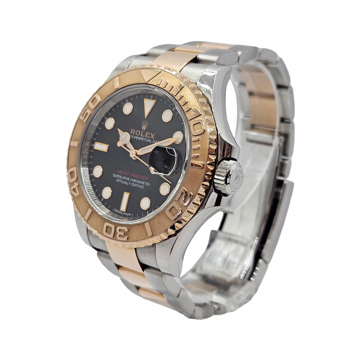 Rolex Yacht-Master 40 18K Everose Gold and Oystersteel Black Dial 116621 C.2016